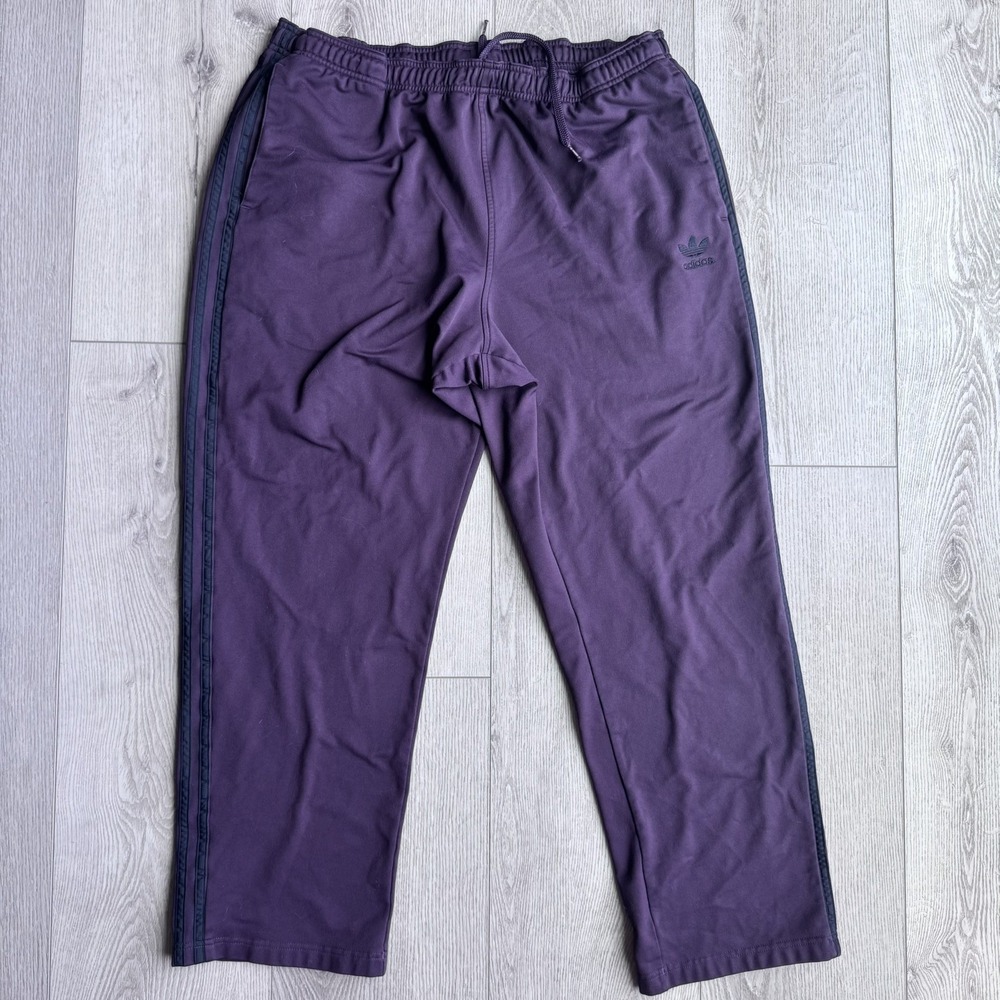 Adidas 90s replica baggy Sweatpants Maroon Athletic 3 Stripe Men's Size XL